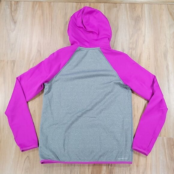 🔺️Nike Purple & Gray "Just Do It" Hooded Sweatshirt Small - Picture 3 of 13